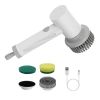 Electric Handheld Spin Scrubber Cordless Cleaning Brush with 2 Rotating Speeds 3 Cleaning Brushes Rechargeable Shower Scrubber for Kitchen Dish Bathtu
