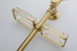 10-IN Brass Rain Showerhead, Hand Shower, Slide Bar, and Soap Dish
