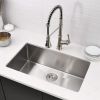 APPASO 30-Inch Single Bowl Kitchen Sink Undermount;  16-Gauge Stainless Steel 10-Inch Deep Commercial Handmade Kitchen Sink with Grid and Strainer;  H