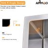 APPASO 30-Inch Single Bowl Kitchen Sink Undermount;  16-Gauge Stainless Steel 10-Inch Deep Commercial Handmade Kitchen Sink with Grid and Strainer;  H