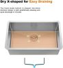 APPASO 30-Inch Single Bowl Kitchen Sink Undermount;  16-Gauge Stainless Steel 10-Inch Deep Commercial Handmade Kitchen Sink with Grid and Strainer;  H