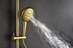 10-IN Brass Rain Showerhead, Hand Shower, Slide Bar, and Soap Dish